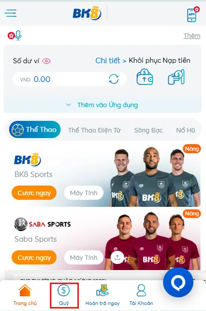 Gửi tiền BK8 nhanh chóng và dễ dàng chỉ với 4 bước cơ bản Gửi tiền BK8 nhanh chóng và dễ dàng chỉ với 4 bước cơ bản