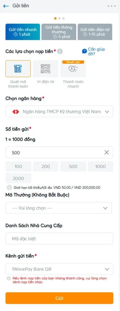 Gửi tiền BK8 nhanh chóng và dễ dàng chỉ với 4 bước cơ bản Gửi tiền BK8 nhanh chóng và dễ dàng chỉ với 4 bước cơ bản